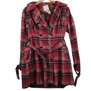 Vintage Baby Phat Women’s Size M Red And Black Plaid Jacket